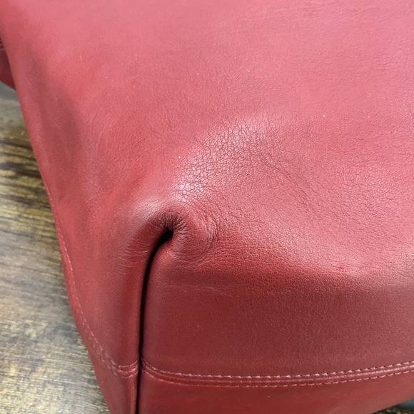 Vintage Coach Red Leather Soho Lafayette Tote Shoulder Bag Made In US W Tag 4140 - Picture 10 of 16